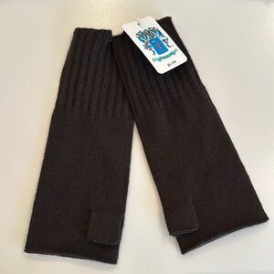 New PORTOLANO 100% Italian Merino Wool Gloves. One Size.  Brown.